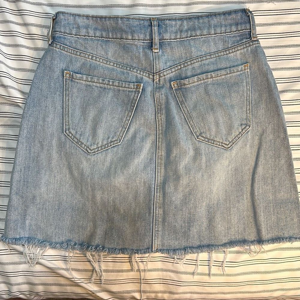 Old Navy Denim Skirt Button Fly Waist: 26 inches